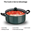 Picture of Hawkins Futura 5 Litre Cook n Serve Stewpot, Hard Anodised Sauce Pan with Glass Lid, Cooking Pot with Two Handles, Black (AST50G)