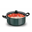 Picture of Hawkins Non Stick Stewpot with Glass Lid (NST50G) Tope with Lid 5 L capacity 24 cm diameter  (Hard Anodised, Non-stick)