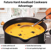 Picture of Hawkins Futura Hard Anodised Saucepan, Capacity 1 Litre, Diameter 14 cm, Thickness 3.25 mm, Black (AS10) (Aluminium)