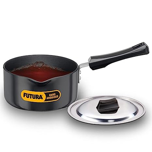 Futura Hard Anodised Saucepan 1.5L, 16 cm, 3.25 mm with SS Lid की तस्वीर