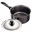 Hawkins Non Stick Saucepan (NS10S) Sauce Pan 14 cm diameter with Lid 1 L capacity  (Hard Anodised, Non-stick) की तस्वीर