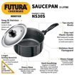 Hawkins Non Stick Saucepan (NS30S) Sauce Pan 20 cm diameter with Lid 3 L capacity  (Hard Anodised, Non-stick) की तस्वीर