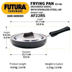 Picture of Hawkins Futura 22 cm Frying Pan, Hard Anodised Fry Pan with Glass Lid, Small Frying Pan, Black (AF22S)