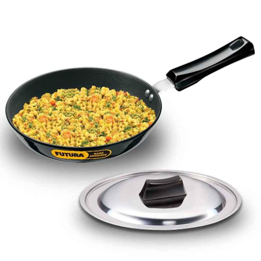 Picture of Hawkins Hard Anodised Frying Pan 22 cm , 4.06 mm with Lid