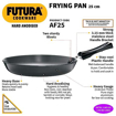 Picture of Hawkins Futura 25 cm Frying Pan, Hard Anodised Fry Pan, Black (AF25)