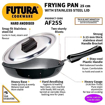 Picture of Hawkins Futura Hard Anodised Frying Pan 25 cm, 4.06 mm with SS Lid (Black)