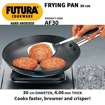 Hawkins Futura Hard Anodised Frying Pan 30 cm, 4.06 mm with SS Handle (Black) की तस्वीर