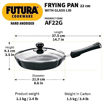 Picture of Hawkins Futura 22 cm Frying Pan, Hard Anodised Fry Pan with Glass Lid, Small Frying Pan, Black (AF22G)