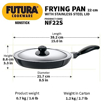 Hawkins Futura 22 cm Frying Pan, Non Stick Fry Pan with Stainless Steel Lid, Small Frying Pan, Black (NF22S) की तस्वीर