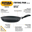 Picture of Hawkins Futura 26 cm Frying Pan, Non Stick Fry Pan, Frypan, Black (NF26)