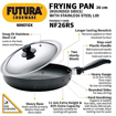 Hawkins Futura Nonstick Frying Pan 26 cm, 3.25 mm (Rounded Sides) with SS Lid (Black) की तस्वीर