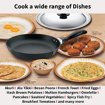 Hawkins Futura Nonstick Frying Pan 26 cm, 3.25 mm (Rounded Sides) with SS Lid (Black) की तस्वीर