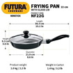 Picture of Hawkins Futura 22 cm Frying Pan, Non Stick Fry Pan with Glass Lid, Small Frying Pan, Black (NF22G)