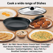 Picture of Hawkins Non Stick Frying Pan with Glass Lid (NF26G) Fry Pan 26 cm diameter with Lid 1.5 L capacity  (Hard Anodised, Non-stick)