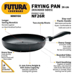 Picture of Hawkins Futura 26 cm Frying Pan, Non Stick Fry Pan, Rounded Side Frypan for Easy Stirring, Black (NF26R)