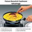 Picture of Hawkins Futura Nonstick Frying Pan 26 cm, 3.25 mm (Rounded Sides) with SS Lid (Black)