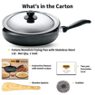 Picture of Hawkins Futura Nonstick Frying Pan 26 cm, 3.25 mm (Rounded Sides) with SS Lid (Black)