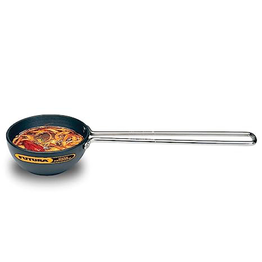 Picture of Hawkins Futura 1 Cup Tadka Pan, Hard Anodised Spice Heating Pan, 240 ml Pan, Black (ATP1), Aluminium