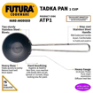 Picture of Hawkins Futura 1 Cup Tadka Pan, Hard Anodised Spice Heating Pan, 240 ml Pan, Black (ATP1), Aluminium