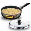 Picture of Hawkins Futura Nonstick All-Purpose Pan 2.5L, 22 cm, 3.25 mm with SS lid (Black)