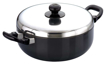 Picture of Hawkins Futura Nonstick All-Purpose Pan 3L, 22 cm, 3.25 mm with SS Lid (Black)