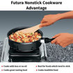 Picture of Hawkins Futura Nonstick Curry Pan (Saute Pan) 2 L, 20 cm, 3.25 mm (Black)