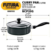 Hawkins Futura Nonstick Curry Pan (Saute Pan) 2 L, 20 cm, 3.25 mm with Glass Lid (Black) की तस्वीर