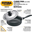 Hawkins Futura Nonstick Curry Pan (Saute Pan) 3.25 L, 24 cm, 3.25 mm with SS Lid (Black) की तस्वीर