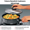 Picture of Hawkins Non Stick Curry Pan, Saute Pan with Glass Lid (NCP325G) Curry Pan 24 cm diameter with Lid 3.25 L capacity  (Hard Anodised, Non-stick)