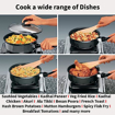 Picture of Hawkins Futura 3.25 Litre Curry Pan, Non Stick Saute Pan with Glass Lid, Deep Pan for Frying, Black (NCP325G)