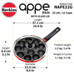 Picture of Hawkins 22 cm Appe Pan, Non Stick Paniyaram Pan with Glass Lid, 12 Cups Paniyarakkal Ceramic Pan, Litti Pan, Kuzhi Paniyaram Pan, Ponganalu Pan, Red (NAPE22G)