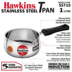 Hawkins 1 Litre Tpan, Stainless Steel Tea Pan, Induction Sauce Pan, Chai Pan, Small Pan, Silver (SST10) की तस्वीर