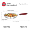 Picture of Hawkins 26 cm Frying Pan, Triply Stainless Steel Fry Pan, Induction Frying Pan, Frypan, Silver (SSF26)