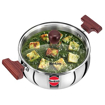 Picture of Hawkins 3 Litre Cook n Serve Handi, Triply Stainless Steel Handi with Glass Lid, Induction Sauce Pan, Biryani Handi, Saucepan, Silver (SSH30G)