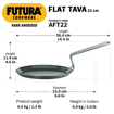 Picture of Hawkins Futura Hard Anodised Flat Tava 22 cm, 4.06 mm (Black)