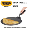 Hawkins Futura 28 cm Dosa Tava, Non Stick Dosa Tawa, Small Dosa Tawa (NDT28) (Black) की तस्वीर