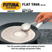 Picture of Hawkins Futura 26 cm Flat Tava, Non Stick Tawa with Plastic Handle, Tawa with Rim, Pancake Pan, Flat Pan, Black (NFT26P)