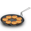 Picture of Hawkins Futura 30 cm Flat Tava, Non Stick Tawa with Stainless Steel Handle, Tawa with Rim, Pancake Pan, Flat Pan, Black (NFT30)