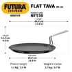 Picture of Hawkins Futura 30 cm Flat Tava, Non Stick Tawa with Stainless Steel Handle, Tawa with Rim, Pancake Pan, Flat Pan, Black (NFT30)