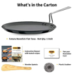 Picture of Hawkins Futura 30 cm Flat Tava, Non Stick Tawa with Stainless Steel Handle, Tawa with Rim, Pancake Pan, Flat Pan, Black (NFT30)