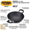 Picture of Hawkins Futura 1.5 Litre Deep Fry Pan, Non Stick Kadai, Round Bottom Kadhai, Small Non Stick Kadai, Black (NK15)