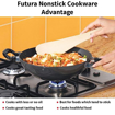 Picture of Hawkins Futura 1.5 Litre Deep Fry Pan, Non Stick Kadai, Round Bottom Kadhai, Small Non Stick Kadai, Black (NK15)