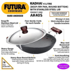 Hawkins Futura 4 Litre Deep Fry Pan, Hard Anodised Kadai with Stainless Steel Lid, Round Bottom Kadhai, Big Kadai, Black (AK40S) की तस्वीर