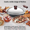 Picture of Hawkins Futura 4 Litre Deep Fry Pan, Hard Anodised Kadai with Stainless Steel Lid, Round Bottom Kadhai, Big Kadai, Black (AK40S)