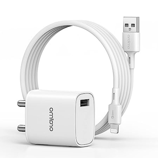 Picture of ORAIMO 18 W NA 3 A Mobile OCW-I97S+L53 Charger with Detachable Cable  (White, Cable Included)