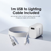 Picture of ORAIMO 18 W NA 3 A Mobile OCW-I97S+L53 Charger with Detachable Cable  (White, Cable Included)