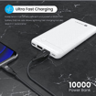 Picture of Portronics 10000 mAh Bricks Power Bank (10 W, Fast Charging)  (White, Lithium Polymer)