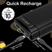 Portronics Power PRO Lithium Polymer 20K 20000 mAh Power Bank with Dual Output and Dual Input Fast Charging Delivery (Black) की तस्वीर