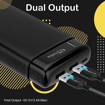 Picture of Portronics Power PRO Lithium Polymer 20K 20000 mAh Power Bank with Dual Output and Dual Input Fast Charging Delivery (Black)