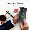 Picture of Portronics Power 10 10000 mAh 15W Li-Polymer Premium Edition Wireless Power Bank | 22.5W Fast Charging | Type C Power Delivery (1 Input, 3 Output) | Made in India
